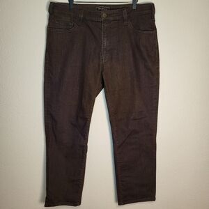 34 Heritage Courage Straight Leg Mid Rise Denim Jeans in Fudge Twill size 40/34